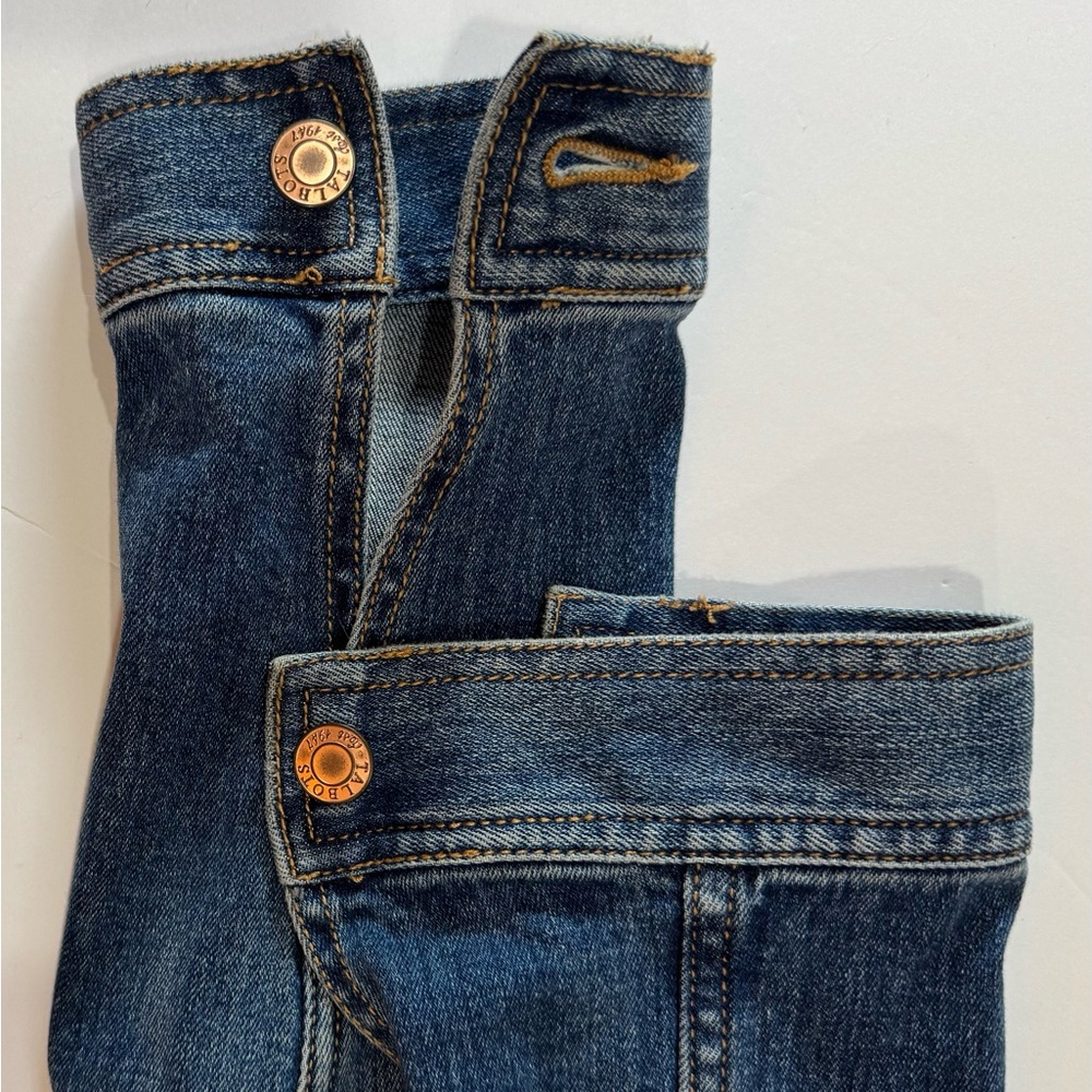 Talbots Classic Denim Jacket Dark Wash Button Front Cotton Stretch Size S - Picture 5 of 9